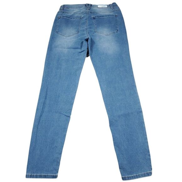 Curve Appeal High Rise Essential Skinny Jeans Stretch Medium Wash Blue Size 8 29 - Picture 2 of 8
